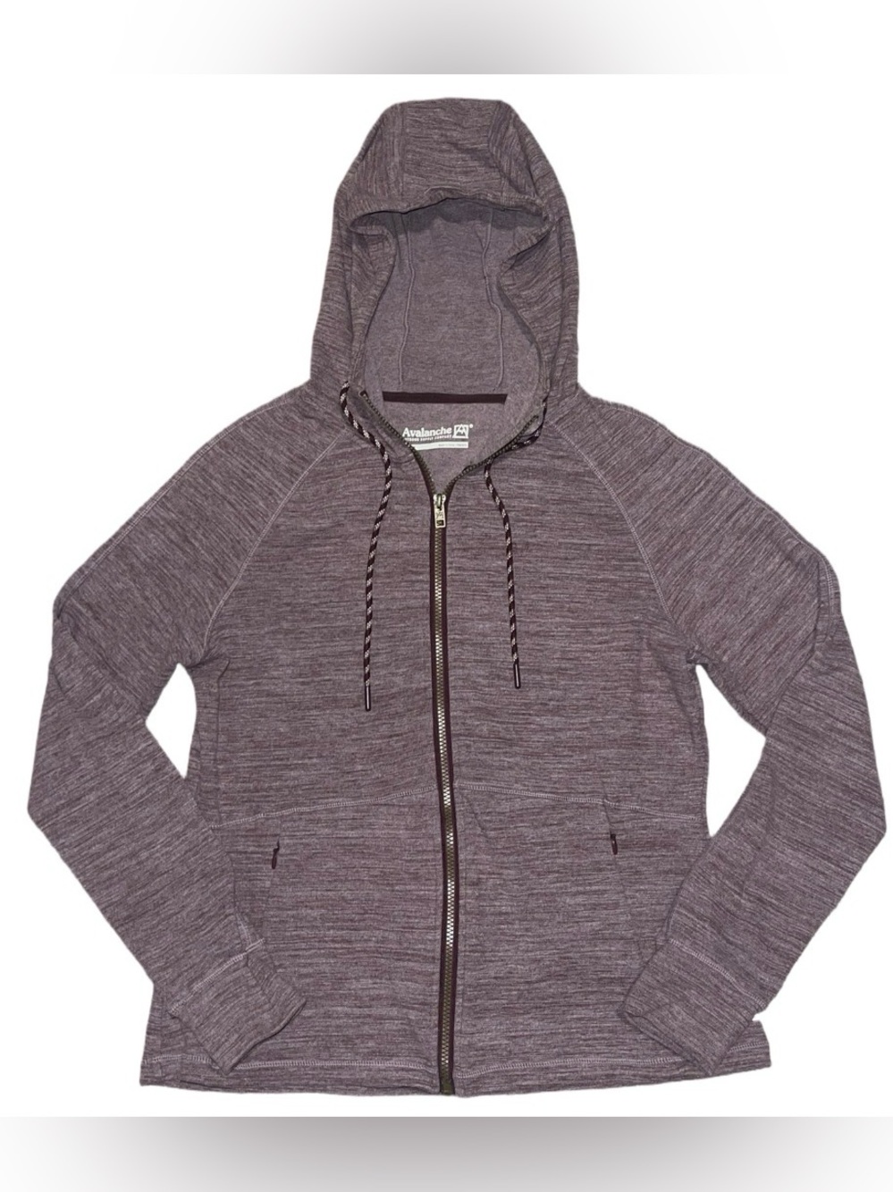 Avalanche Heathered Purple Zip-Up Hoodie